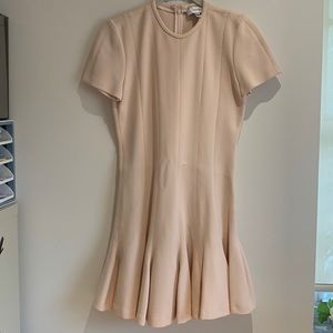 CARVEN fit and flare ribbed pencil dress with flare short sleeves NWOT